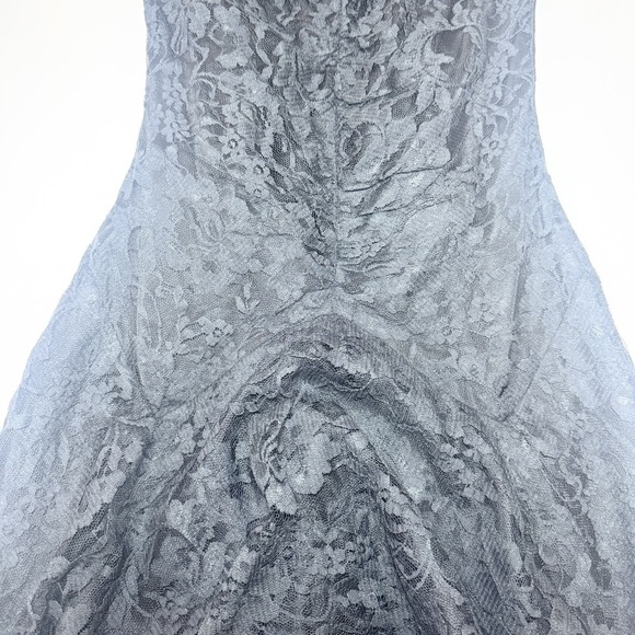 Vtg Fredericks Hollywood Black Lace Formal Dress 7/8 Gothic Victorian Ren Prom - Picture 13 of 16